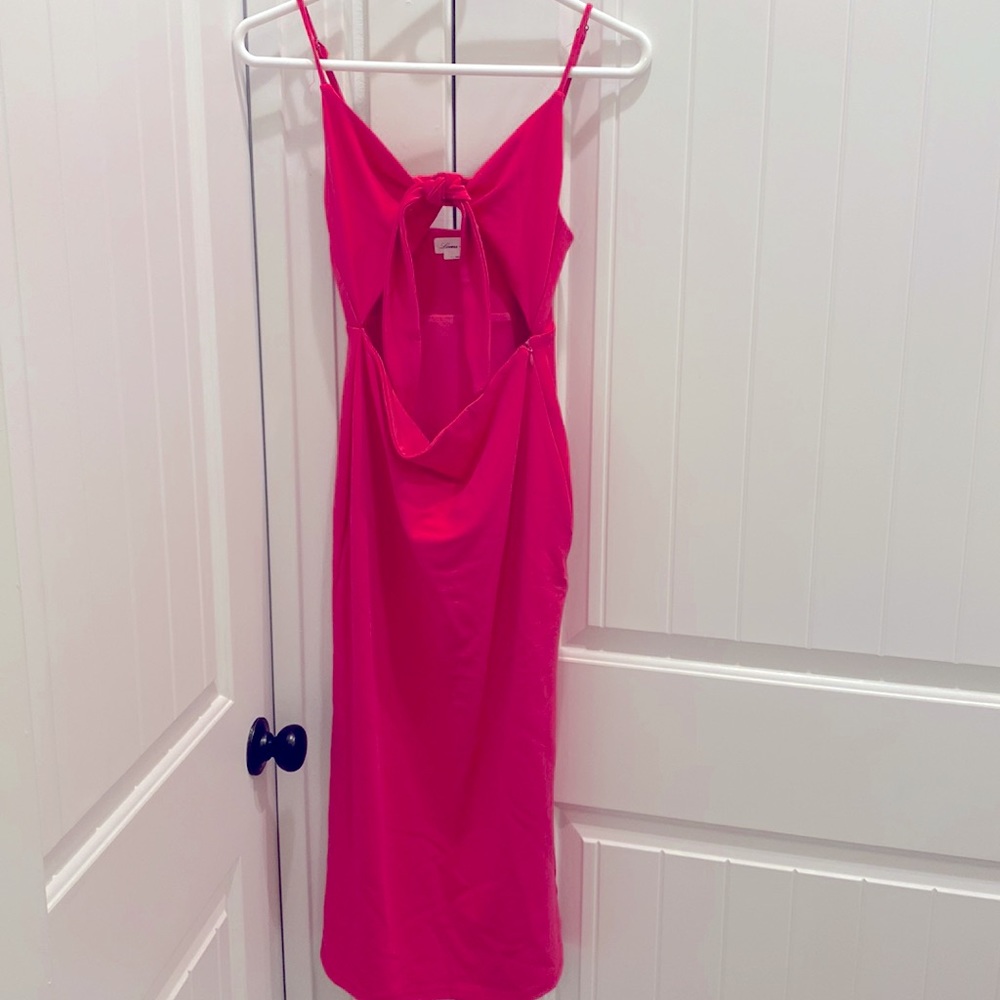 Revolve Hot Pink Fitted Dress